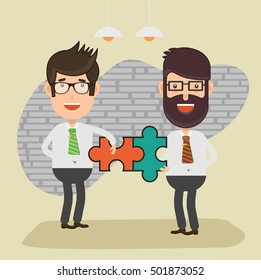 Businessman,employee concept design on clean background,vector