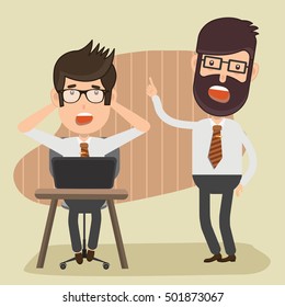 Businessman,employee concept design on clean background,vector