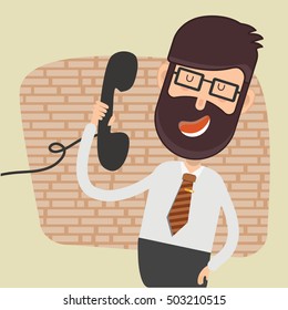 Businessman,employee concept design on clean background,vector