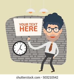 Businessman,employee concept design on clean background,vector