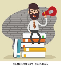 Businessman,employee concept design on clean background,vector
