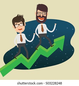 Businessman,employee concept design on clean background,vector