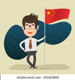 Businessman,employee concept design on clean background,vector