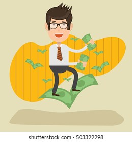 Businessman,employee concept design on clean background,vector