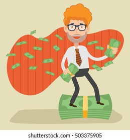 Businessman,employee concept design on clean background,vector