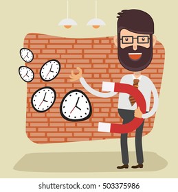 Businessman,employee concept design on clean background,vector