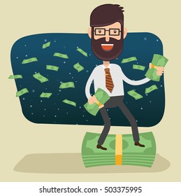Businessman,employee concept design on clean background,vector