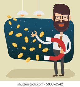 Businessman,employee concept design on clean background,vector