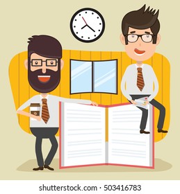 Businessman,employee concept design on clean background,vector