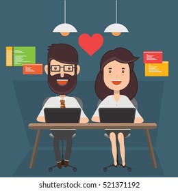 
Businessman,employee concept design on clean background,vector
