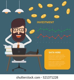 
Businessman,employee concept design on clean background,vector