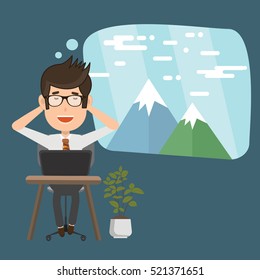 
Businessman,employee concept design on clean background,vector