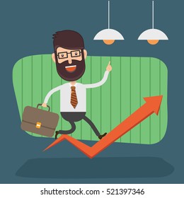 
Businessman,employee concept design on clean background,vector