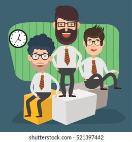 
Businessman,employee concept design on clean background,vector