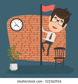 
Businessman,employee concept design on clean background,vector