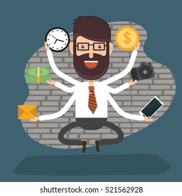 
Businessman,employee concept design on clean background,vector