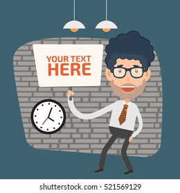 
Businessman,employee concept design on clean background,vector