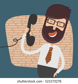 
Businessman,employee concept design on clean background,vector