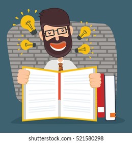 Businessman,employee concept design on clean background,vector