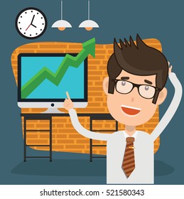 Businessman,employee concept design on clean background,vector