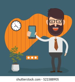 
Businessman,employee concept design on clean background,vector
