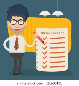 Businessman,employee concept design on clean background,vector