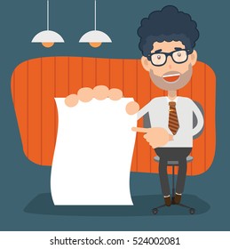 Businessman,employee concept design on clean background,vector
