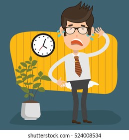 Businessman,employee concept design on clean background,vector