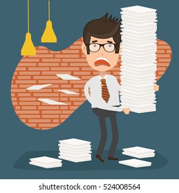 Businessman,employee concept design on clean background,vector