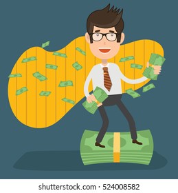 Businessman,employee concept design on clean background,vector
