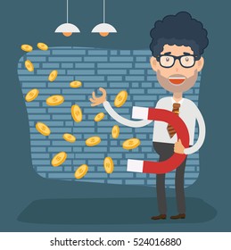 Businessman,employee concept design on clean background,vector