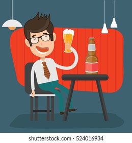 Businessman,employee concept design on clean background,vector