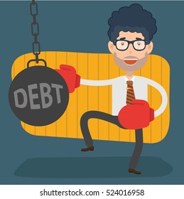 Businessman,employee concept design on clean background,vector