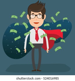 Businessman,employee concept design on clean background,vector