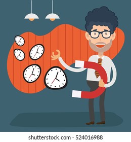 Businessman,employee concept design on clean background,vector