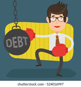 Businessman,employee concept design on clean background,vector