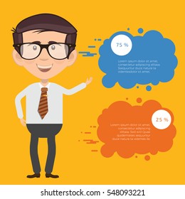 
Businessman,employee concept design on clean background,vector