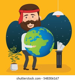 Businessman,employee concept design on clean background,vector