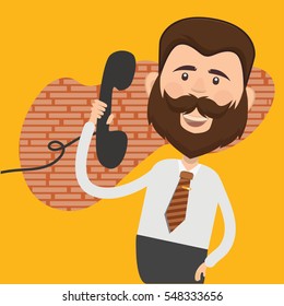 Businessman,employee concept design on clean background,vector