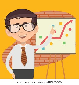 Businessman,employee concept design on clean background,vector