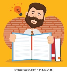 Businessman,employee concept design on clean background,vector