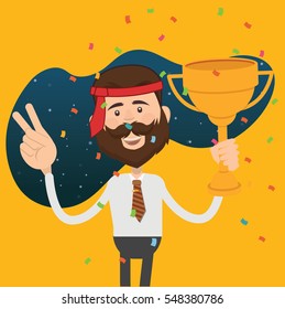 Businessman,employee concept design on clean background,vector