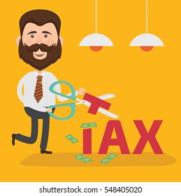Businessman,employee concept design on clean background,vector
