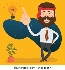 Businessman,employee concept design on clean background,vector