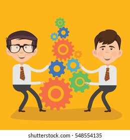 Businessman,employee concept design on clean background,vector