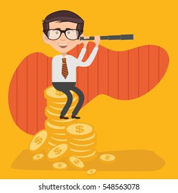 Businessman,employee concept design on clean background,vector