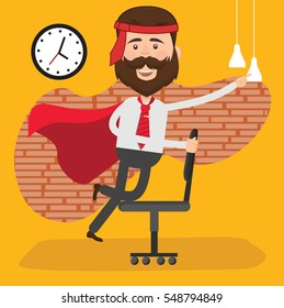 Businessman,employee concept design on clean background,vector