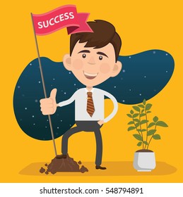 Businessman,employee concept design on clean background,vector