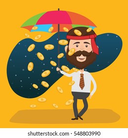 Businessman,employee concept design on clean background,vector