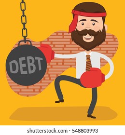 Businessman,employee concept design on clean background,vector